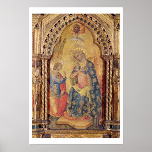 Die Verkündung (Teil des Polyptychs) (Öl auf Tafel Poster
