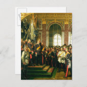 Die Verkündung Wilhelms als Kaiser Postkarte (Vorne/Hinten)