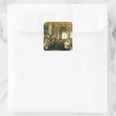 Die Verkündung Wilhelms als Kaiser Quadratischer Aufkleber (Tasche)