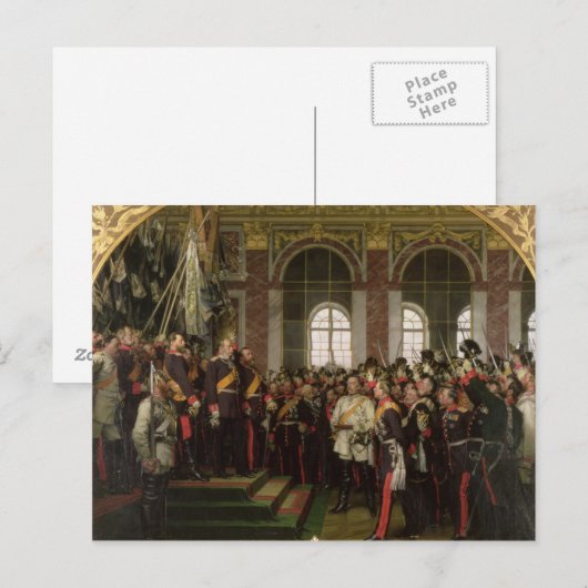 Die Verkündung Wilhelms Postkarte (Vorne/Hinten)