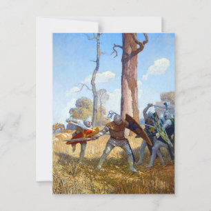 Die Verlegung von Sir Lamorak, c. 1922 von N.C. Wy Postkarte