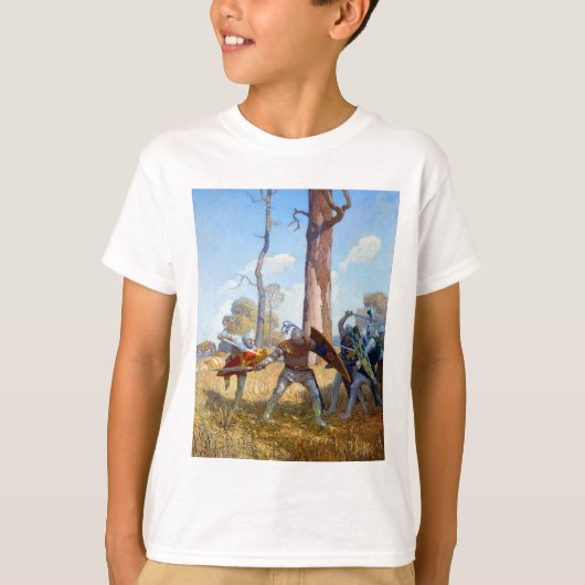 Die Verlegung von Sir Lamorak, c. 1922 von N.C. Wy T-Shirt (Vorderseite)