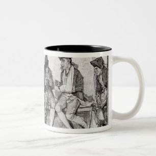 Die verletzten Soldaten SAT entlang dem Wall Zweifarbige Tasse