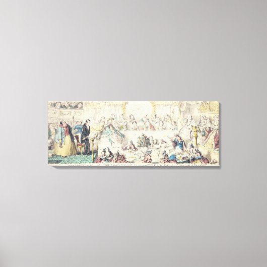 Die Verletzung des Versprechens - Cartoon, handfar Leinwanddruck (Vorderseite)