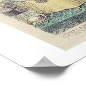 Die Verletzung des Versprechens - Cartoon, handfar Poster (Ecke)