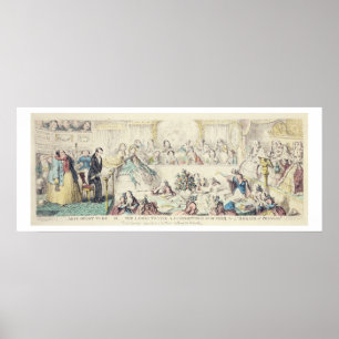 Die Verletzung des Versprechens - Cartoon, handfar Poster