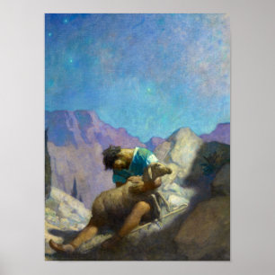 Die verlorene Schafe 1926 von Newell Convers Wyeth Poster