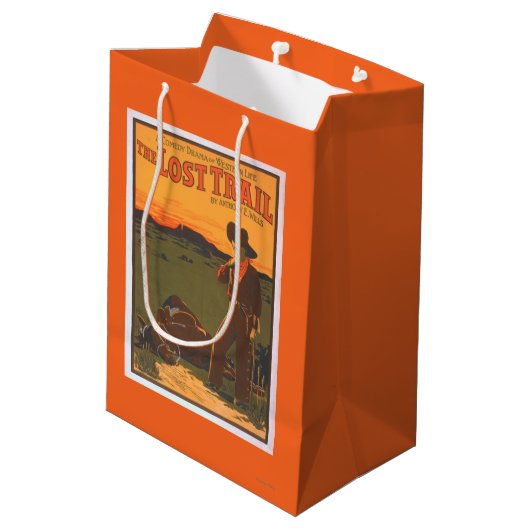 Die verlorene Spur - Komödien-Drama-Western-Leben Mittlere Geschenktüte (Rückseite Schrägansicht)