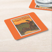 Die verlorene Spur - Komödien-Drama-Western-Leben Rechteckiger Pappuntersetzer (angewinkelt)