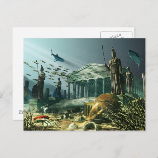 Die verlorene Stadt Atlantis Postkarte (Vorne/Hinten)