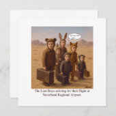 Die verlorenen Jungen, die für ihren Flug ankommen Einladung (Vorne/Hinten)