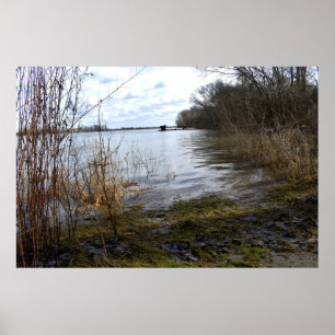 Die verlorenen Orte , Bäume am Ufer des Flusses Poster