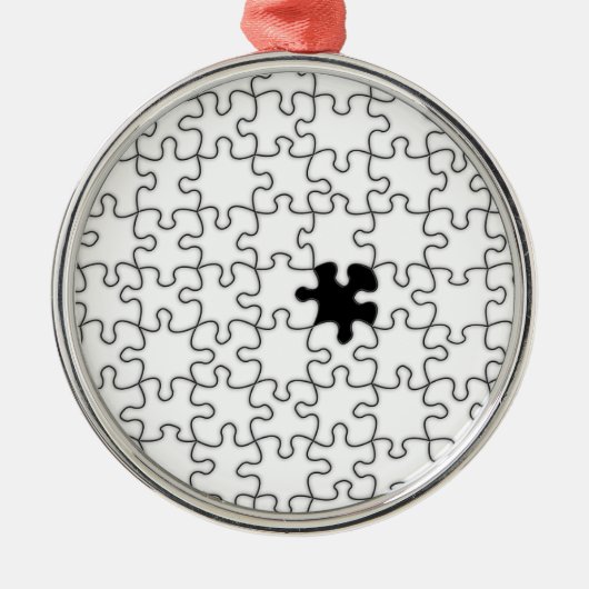 Die Vermisste Hintergrundvorlage zum Puzzle-Elemen Ornament Aus Metall (Vorne)
