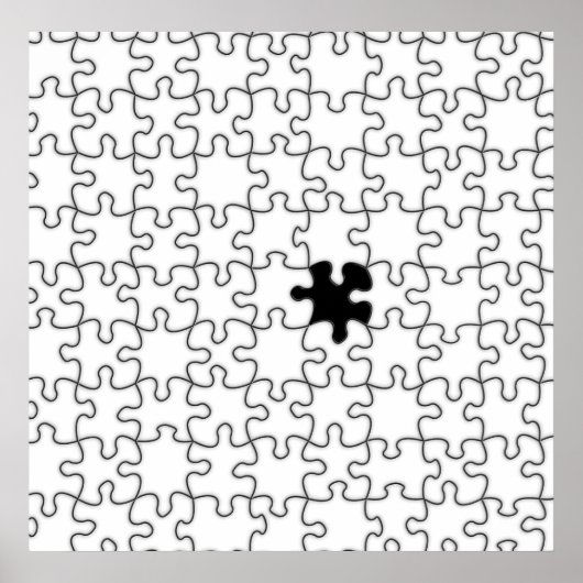 Die Vermisste Hintergrundvorlage zum Puzzle-Elemen Poster (Vorne)