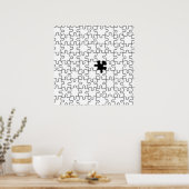 Die Vermisste Hintergrundvorlage zum Puzzle-Elemen Poster (Küche)