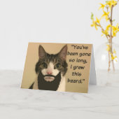 Die vermisste Katze kardieren Sie Karte (Gelbe Blume)