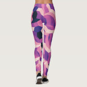 Die Vermisste Straße in Rosa und Lila Leggings (Rückseite)