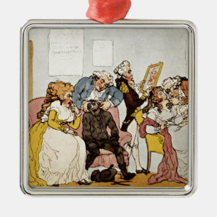 "Die Verpflanzung der Zähne", Cartoon Silbernes Ornament