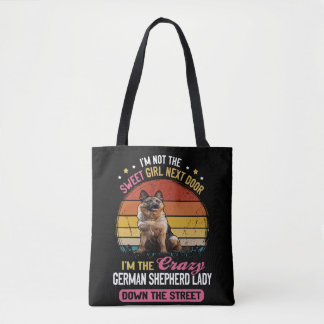 Die verrückte Deutsche Schäferhund-Dame von der St Tasche