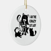 Die verrückte Katzen-Dame Ornament (Rechts)