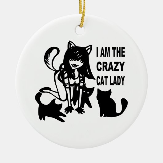 Die verrückte Katzen-Dame Ornament (Vorne)