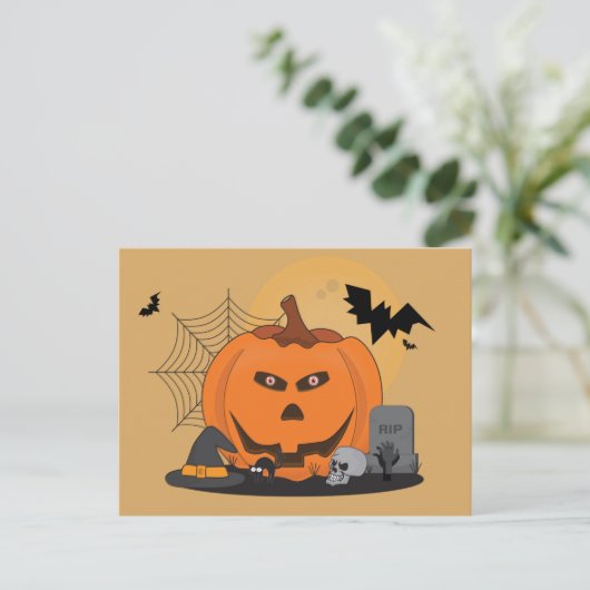 Die verrückten Halloween-Verdächtigen Postkarte (Stehend Vorderseite)