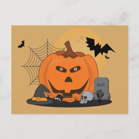 Die verrückten Halloween-Verdächtigen Postkarte (Vorderseite)