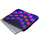Die verrückten Retro-Neon-Herzen Laptopschutzhülle (Vorne Knopf)