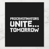 Die Verschleppenden vereinigen sich... Morgen - Fu Weinetikett (Einzelnes Label)