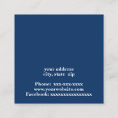 Die Verschmutzung des Pools Quadratische Visitenkarte (Rückseite)