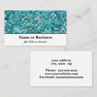 Die Verschmutzung des Pools Visitenkarte