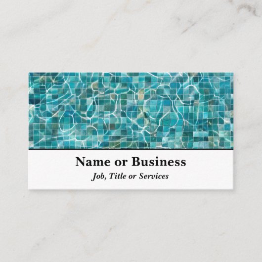 Die Verschmutzung des Pools Visitenkarte (Vorderseite)