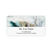 Die verschneite Landschaft mit den Arlen im Hinter Adressaufkleber (Vorne)