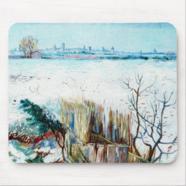 Die verschneite Landschaft mit den Arlen im Hinter Mousepad