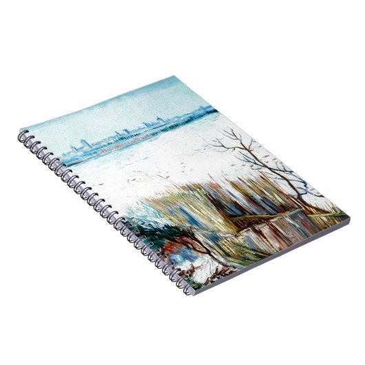 Die verschneite Landschaft mit den Arlen im Hinter Notizblock (Rechte Seite)