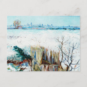 Die verschneite Landschaft mit den Arlen im Hinter Postkarte