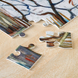 Die verschneite Landschaft mit den Arlen im Hinter Puzzle