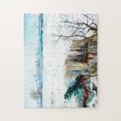 Die verschneite Landschaft mit den Arlen im Hinter Puzzle (Vertikal)