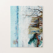 Die verschneite Landschaft mit den Arlen im Hinter Puzzle (Vertikal)