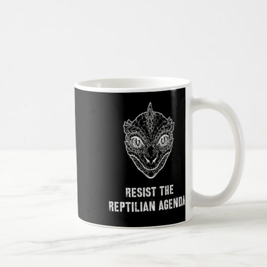 Die Verschwörungstheorie widersteht der Reptilien- Kaffeetasse (Rechts)