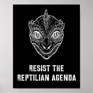 Die Verschwörungstheorie widersteht der Reptilien- Poster