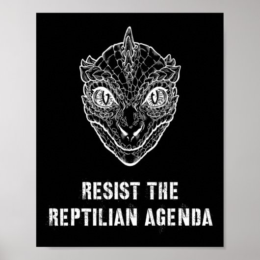 Die Verschwörungstheorie widersteht der Reptilien- Poster (Vorne)