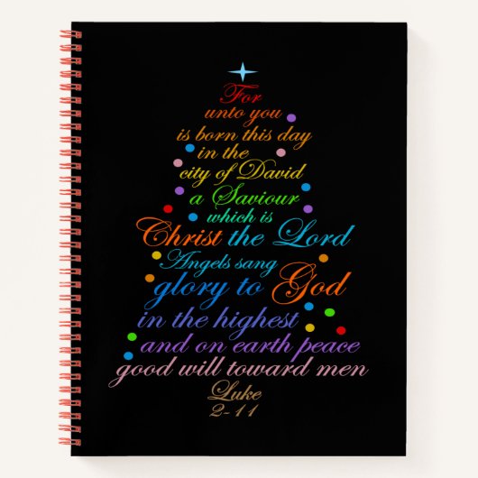 Die Verse der Weihnachtsgeschichte Notizblock (Vorderseite)