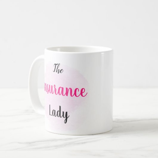 Die Versicherungs-Dame - Kaffeetasse (Vorderseite Links)
