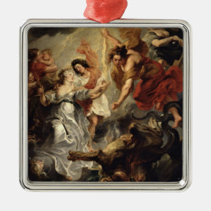 Die Versöhnung von Marie de Medici und sie Silbernes Ornament
