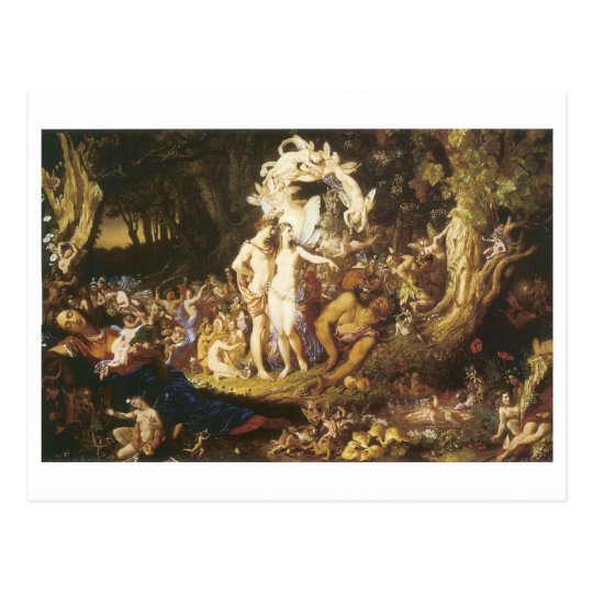 Die Versohnung Von Oberon Und Von Titania 1847 Postkarte Zazzle De