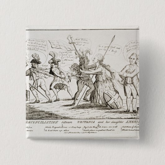 Die Versöhnung zwischen Britannia Amerika Button (Vorderseite)