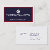 Die Versorgung des Schiffs des Schiffs Helm Nautic Visitenkarte (Vorne/Hinten)