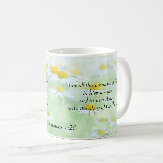Die Versprechen des Gottes - 2 Korinther-1:20 Kaffeetasse (VorderseiteRechts)