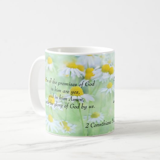 Die Versprechen des Gottes - 2 Korinther-1:20 Kaffeetasse (Vorderseite Links)